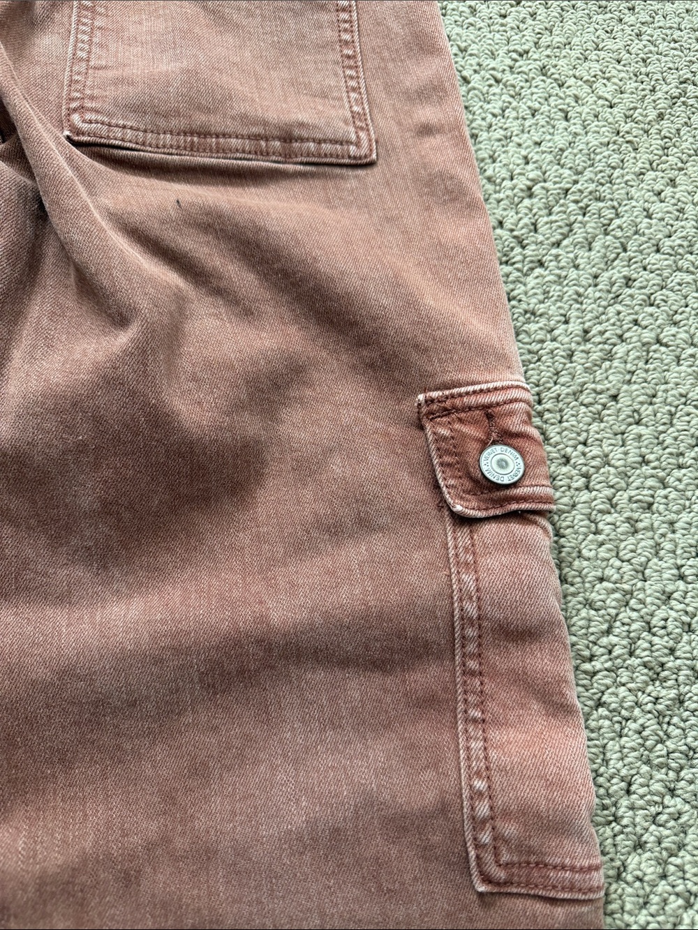 Vervet  Straight Cargo Pants in Washed Rust - Picture 10 of 11